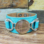 Silver Leather Personalized Bracelet