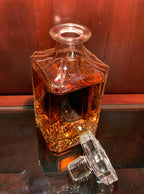 Personalized Square Whiskey Decanter with Glasses.