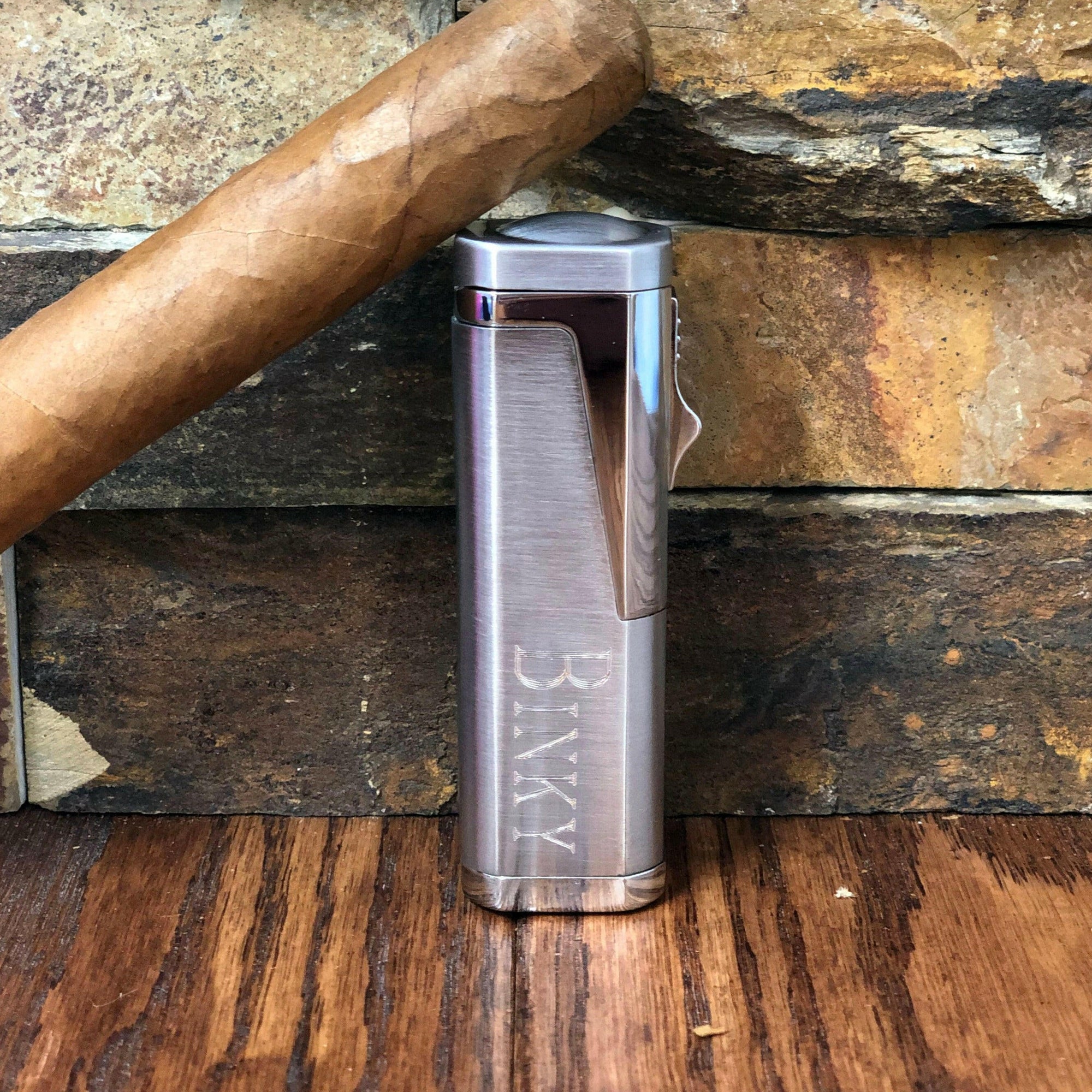 Silver Butane Cigar Lighter.