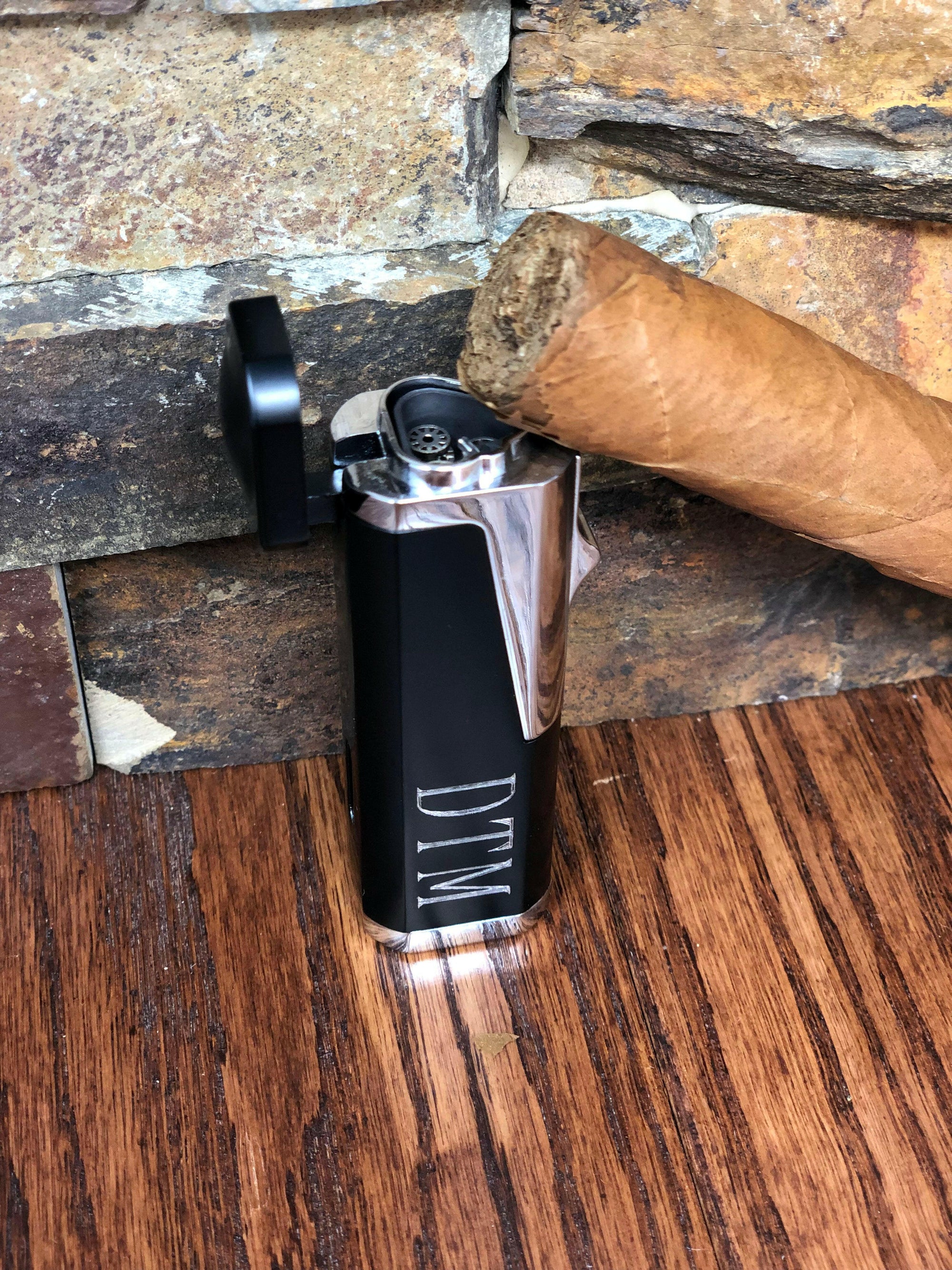 Silver Butane Cigar Lighter.