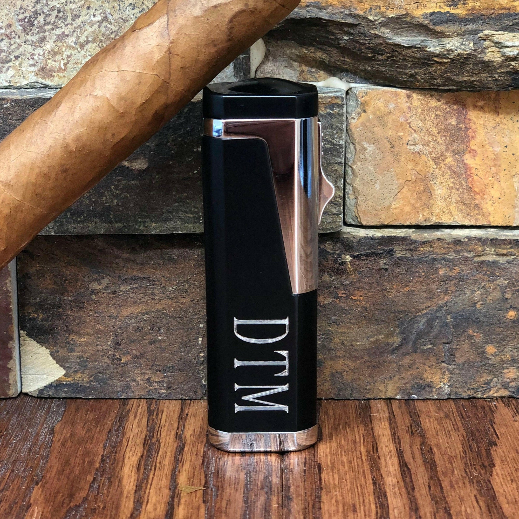 Silver Butane Cigar Lighter.