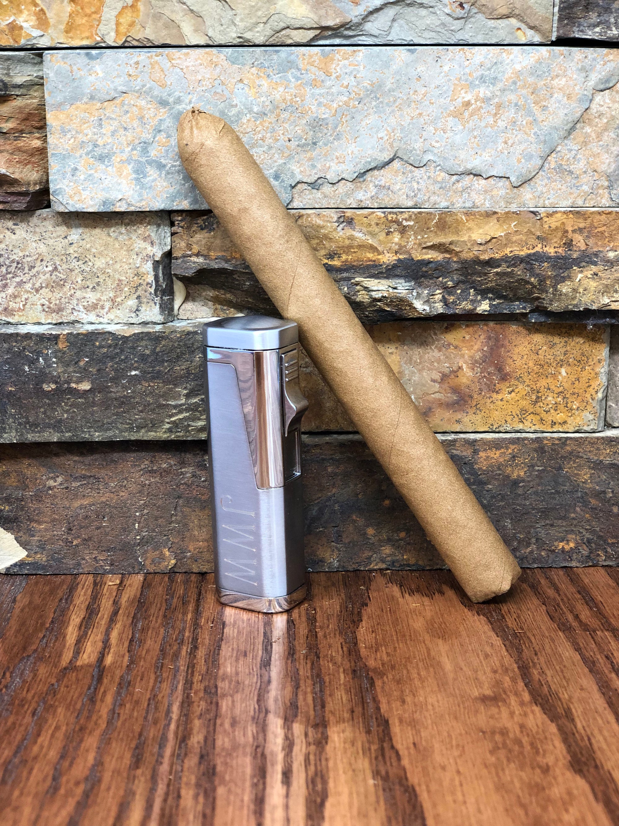 Silver Butane Cigar Lighter.