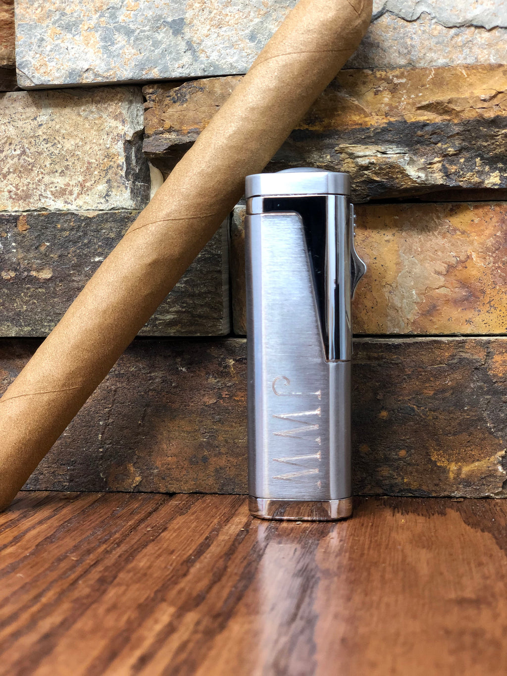 Silver Butane Cigar Lighter.