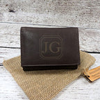 Leather Tri Fold Personalized Mans Wallet