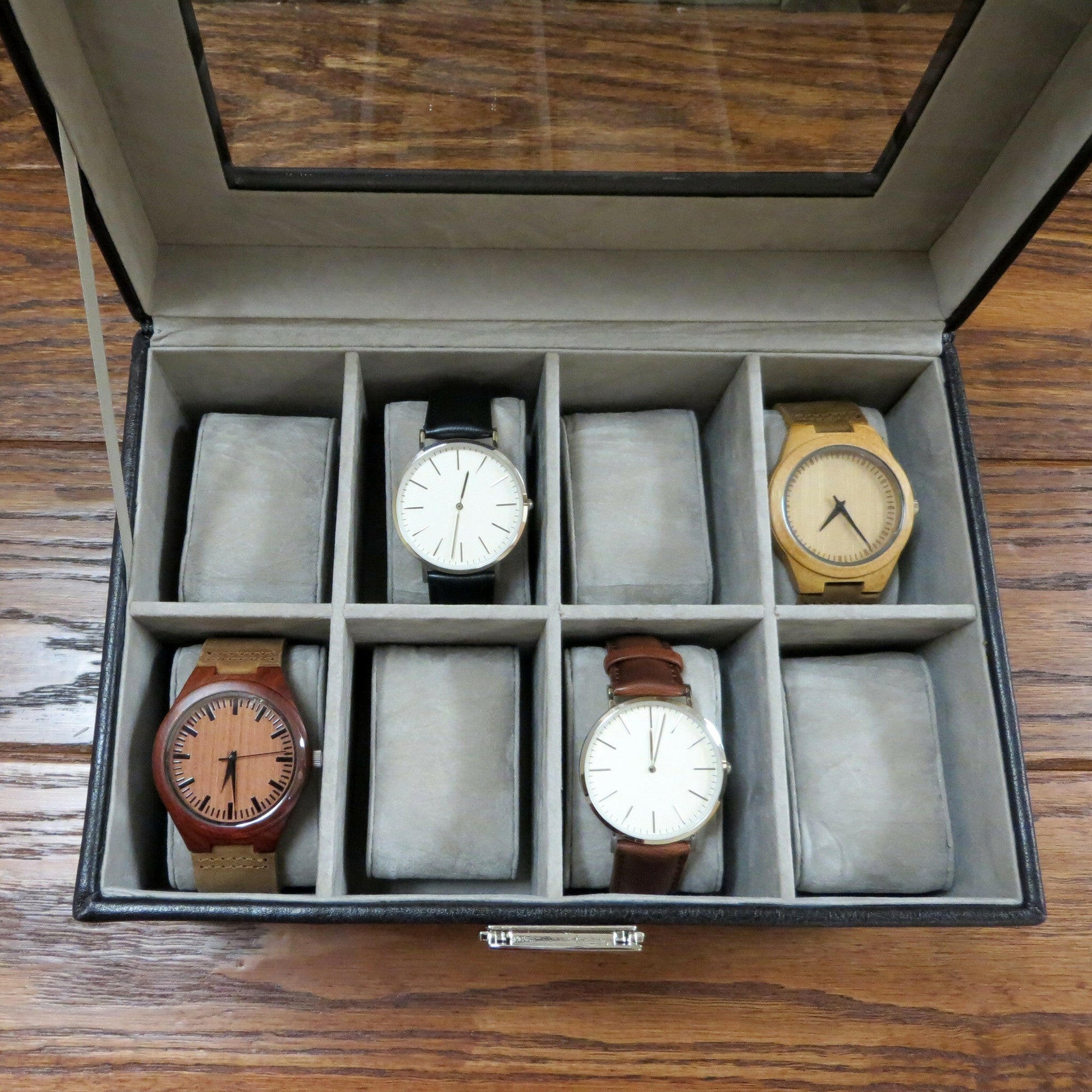Personalized Watch Box with Jewelry Drawer.