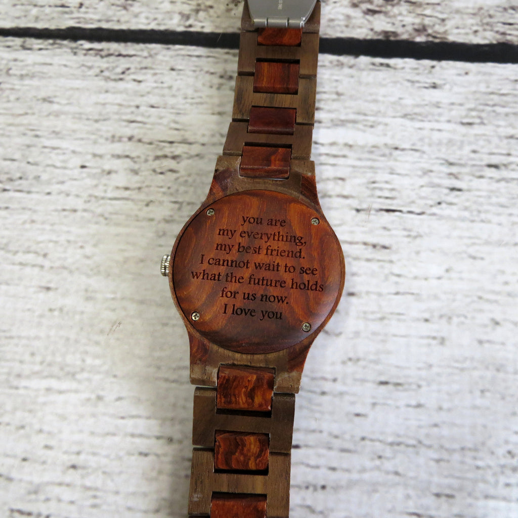 Personalized All Wood Wrist Watch.