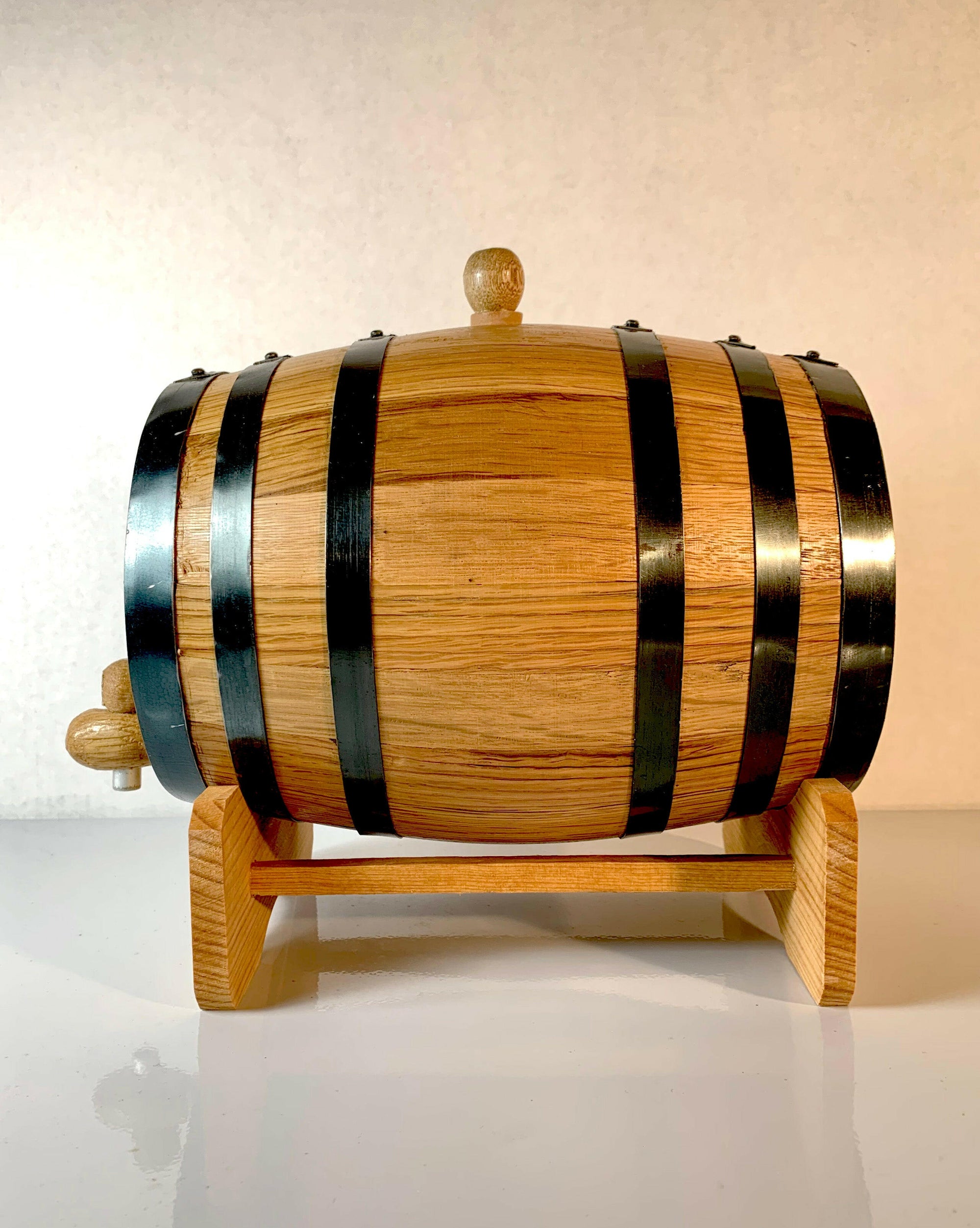 Personalized Oak Whiskey Barrel.