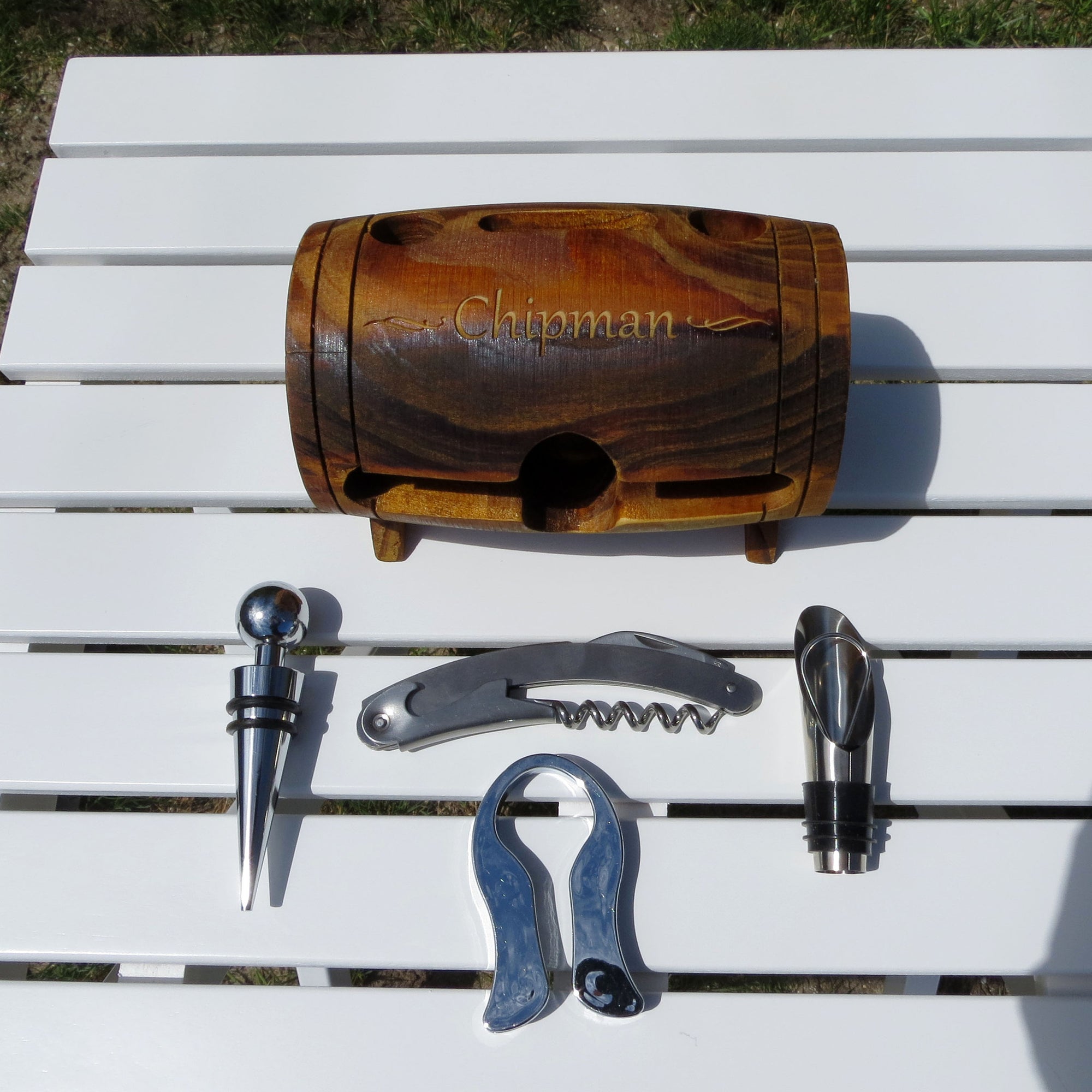 Wine Barrel Wine Accessory Set