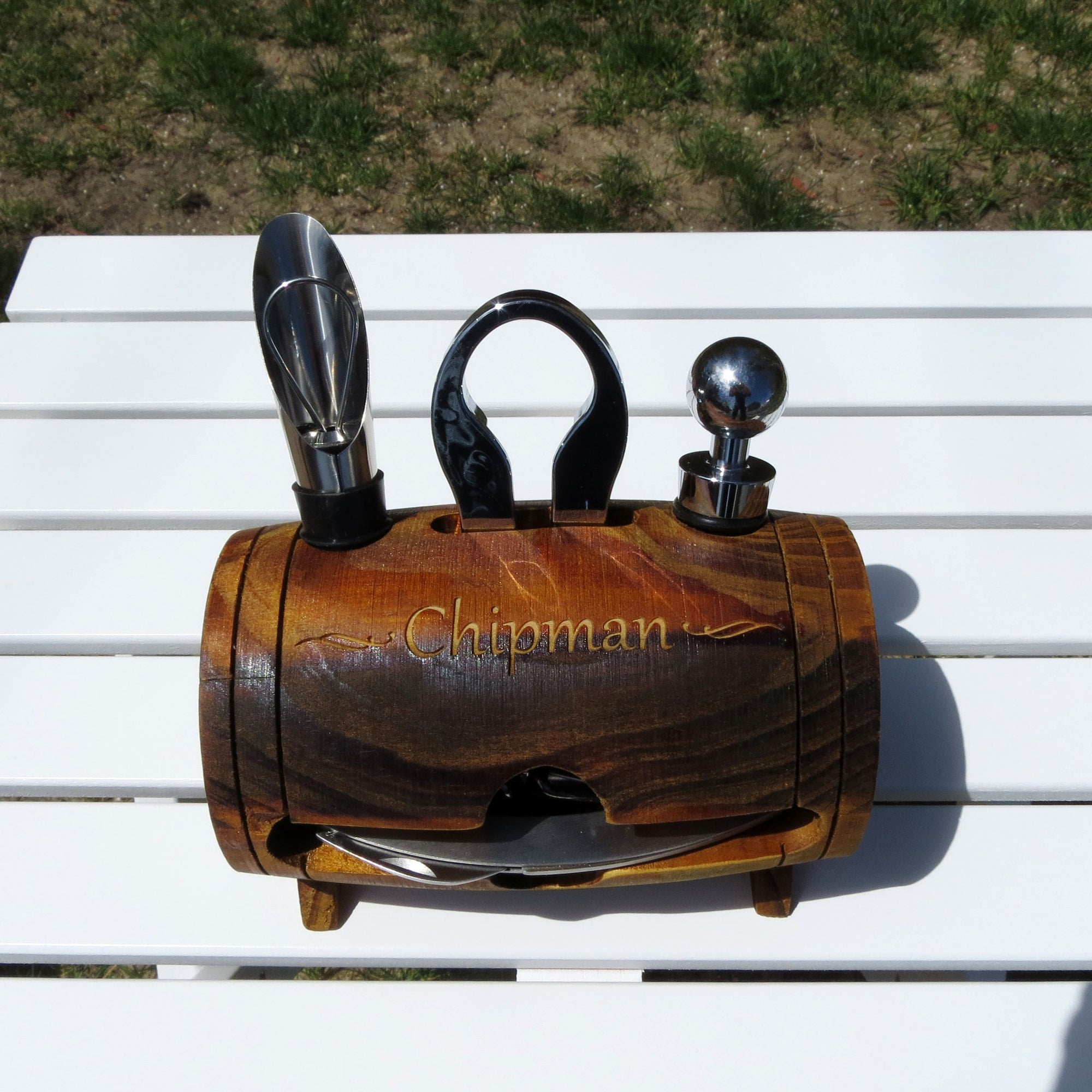Wine Barrel Wine Accessory Set