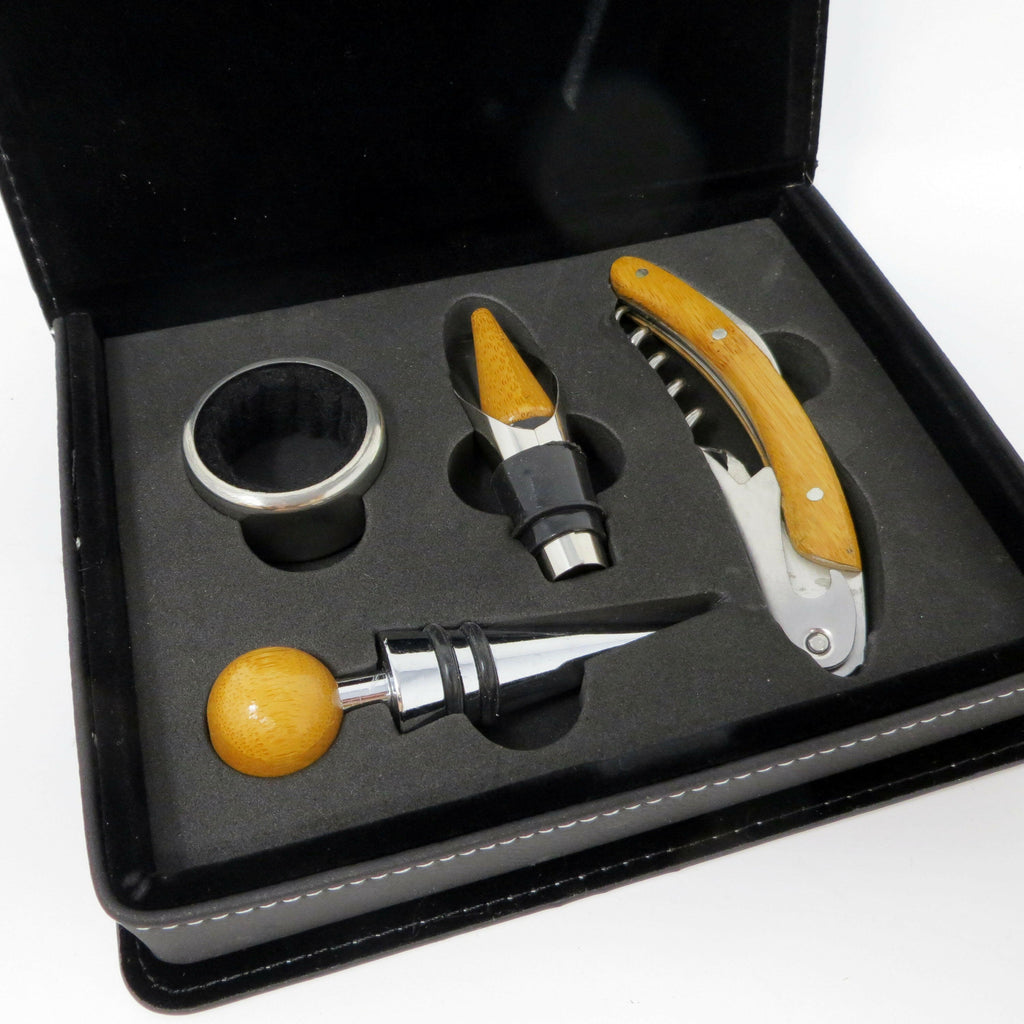Personalized Wine Accessory Kit with Case.