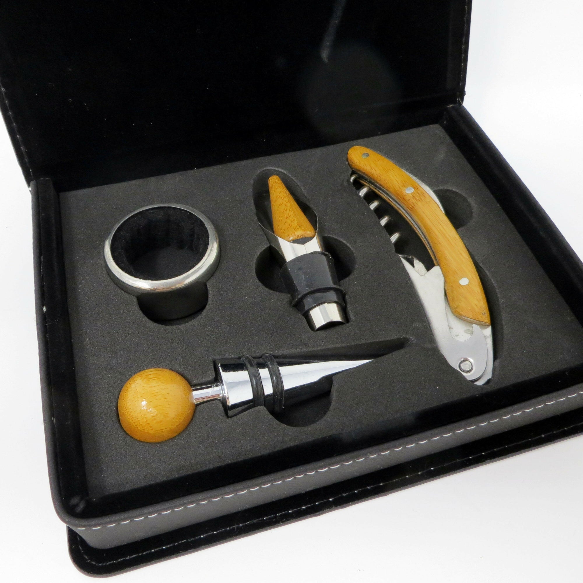 Personalized Wine Accessory Kit with Case.