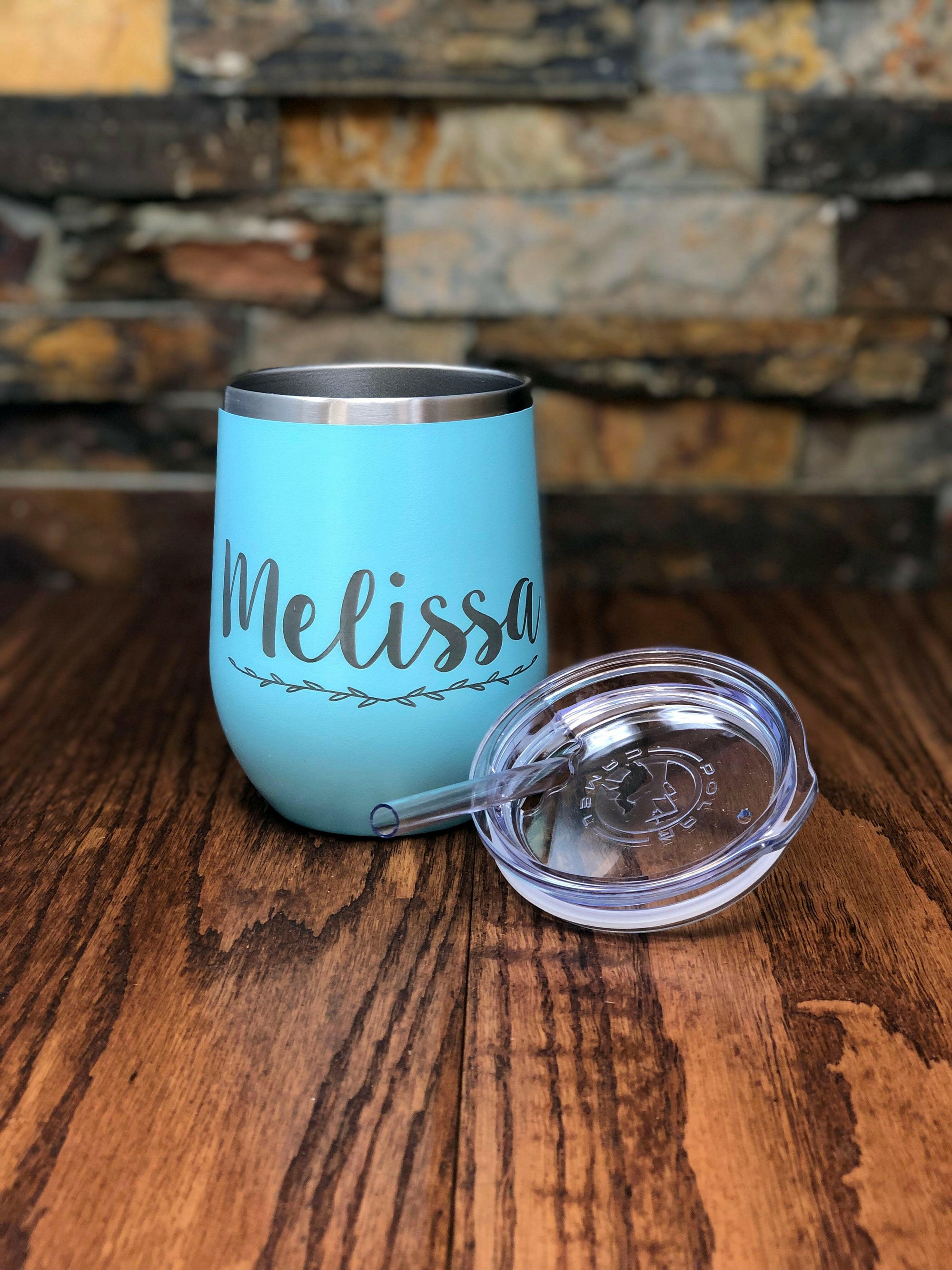 Engraved Stainless Steel Vacuum Insulated Wine Tumbler.