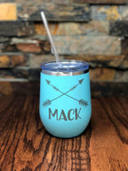 Personalized Wine Tumbler.