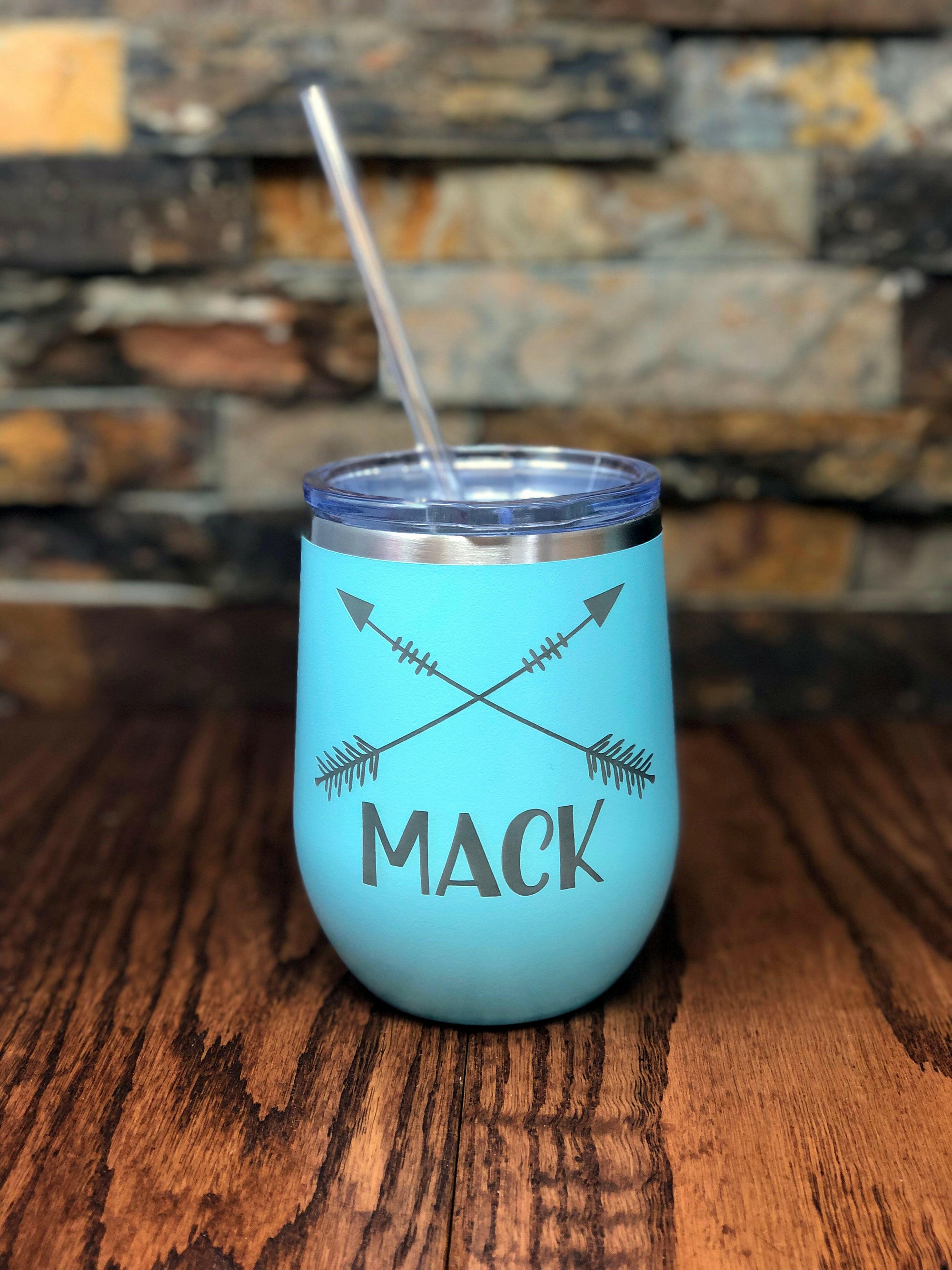 Personalized Wine Tumbler.