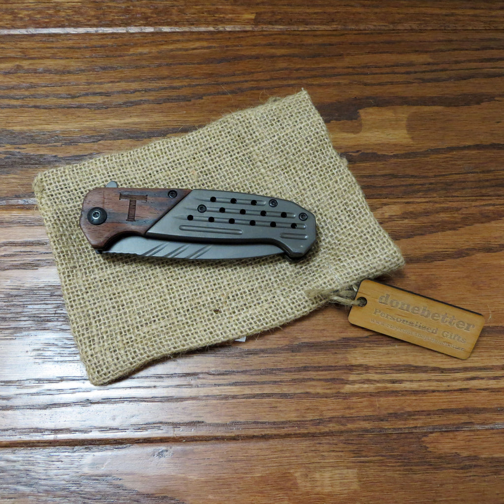 Wood Pocket Knife Personalized