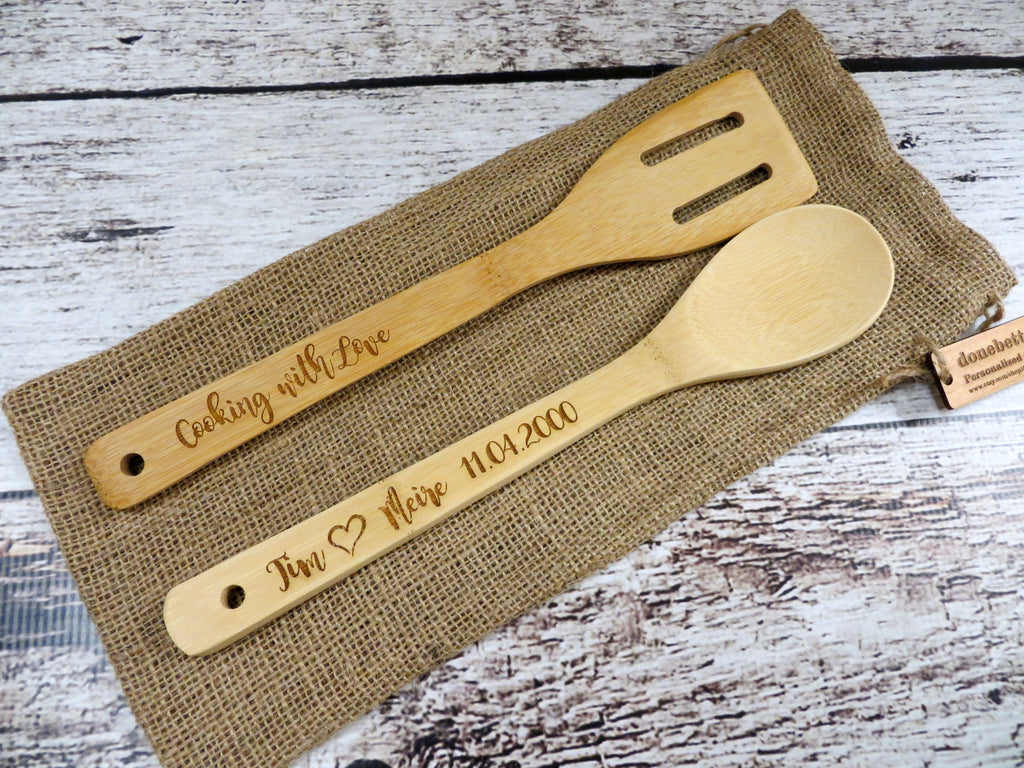 Personalized Wooden Spoon and Spatula Set